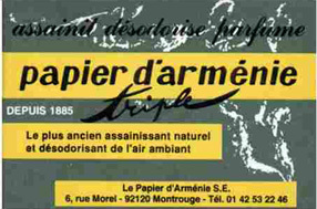J'utilise régulièrement du Papier d'Arménie ! J'utilise régulièrement du Papier d'Arménie !