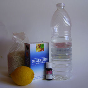 sel, citron, bicarbonate, huile essentielle et vinaigre blanc : les indispensables et incontournables produits ménagers.